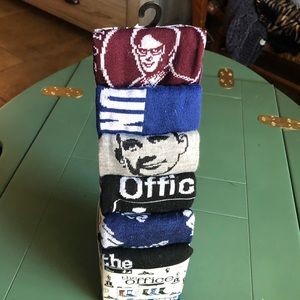 NWT The Office 6 pack Crew Sock Set, Size 8-12. A must for any super fan!!